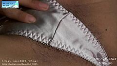 She's wearing erotic panties under her skirt for fetish shoot.