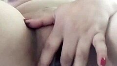 pornstar poosoo fingers her pussy in intense masturbation session