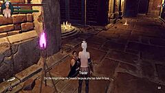 Let's play knight girl and dungeons with that shaved pussy, part 1