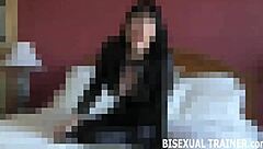 we can suck his big cock together in bisexual 3some femdom group