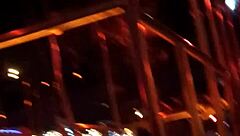 Frankie performs hot stockings striptease in retro style