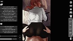 Makima Bent Over in Doggystyle for Dirty Talking in Hentai Game