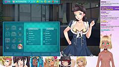 Vtuber Lewdneko Plays Huniepop 2 Double Date Part 6 with Big Tits in Lingerie