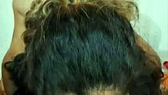 Latina Wife Gives Close-Up Blowjob Before Riding Her Husband