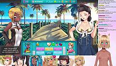 Vtuber Lewdneko Plays Huniepop 2 Double Date Part 6 with Big Tits in Lingerie