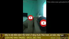 Explosive finish on sexy Vietnamese girl's face!