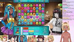 Vtuber Lewdneko Plays Huniepop 2 Double Date Part 6 with Big Tits in Lingerie