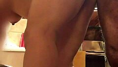 latina couple has quick bathroom fuck