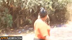 hot african bbw lesbians cate and sexoo lick each other's pussies and cum