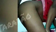 ebony girl with hairy pussy and big ass gets orgasm from assfucking