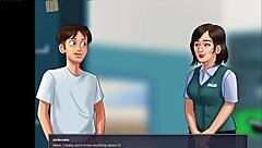 서머타임 사가 153 작은 젖탱이 애니 액션.