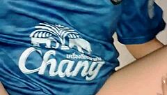 asian milf with big tits gets creampied in thai homemade amateur setting, bursting with passion.