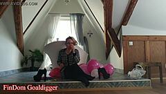 i blow balloons while dominating financially in glasses fetish