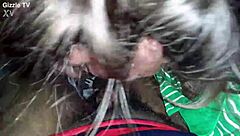 Watch this milf teach interracial blowjob with big black cock teasing!