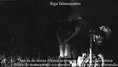 married woman shows off on street with cuckold voyeur filming