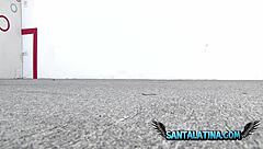 Latina girl masturbating on roller skates, so hot! 🔥