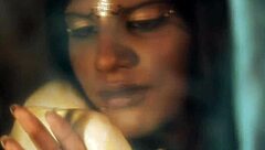 a desirable indian brunette girl in solo