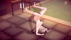 蓝色档案 - 呻吟的明日奈在床上狂野