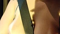 showing big tits in traffic?