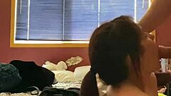 fat bbw wife bent over for big cock blowjob in cheating pov