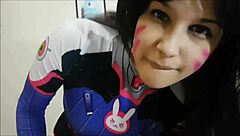 dva overwatch riding cock and taking creampie cumshot