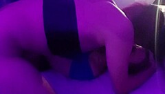 Sexy blonde intensely deepthroats in her outfit