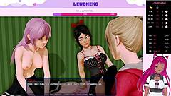 Vtuber Lewdneko Moans in Harem Hotel Part 16!