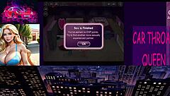 Blonde Performs Sloppy Deepthroat in Car