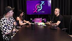 freddy gets blowjob in sheer red lingerie