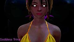 Let's play with Trina's goddess charm in a stunning solo display.