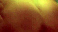 Blonde Milf's Shaved Pussy Teased Under Table