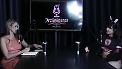 Want to do a One Piece cosplay orgy? A man needs good humor and pussy-licking skills, says Yummi Paradise in sheer red.