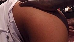 I give handjob to big black cock in shop