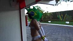 ライアネブラジルがタイト縛りでブラジルBDSM奴隷プレイ