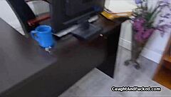 hey, wanna see this lingerie teen suck after being handcuffed in the office all night?