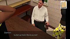 Katie teases with her big tits and mature ass in 3D cartoon