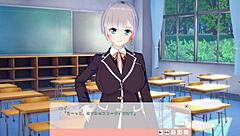 Asami, the feisty JK, in a 3D cartoon anime story