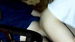 esposa cachonda greets her husband with wild rides on his big cock after work