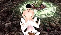 Teen threesome sex in 3d animated porn