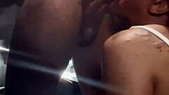 Road trip turns into intense cock worship with that ebony guy and his monster black cock