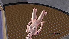 i’m so into this 3d animated teen girl masturbating with a carrot on the floor!