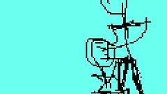 Pixel art doll performing oral sex passionately