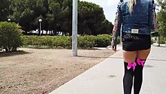 public squirt session on the beach with wet pussy orgasm in broad daylight. watch her creampie outdoors!