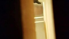 Spying on prostitute shaving her hairy pussy