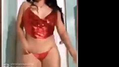Mi prima perreando en hilo rojo, ataque en vivo with big ass.