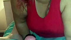 Redhead Amateur Gives Deepthroat Blowjob to Hard Cock, Swallowing Cum in Raw Action.