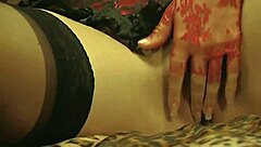 Beautiful brunette Mia Panther appears in classic retro stockings for an erotic encounter