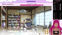 Vtuber Lewdneko moans while masturbating in love cubed.