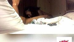 ebony model performs a relaxing webcam massage session