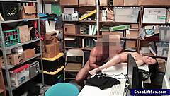 Kylie Martin, the thief, gets nailed by the LP officer!